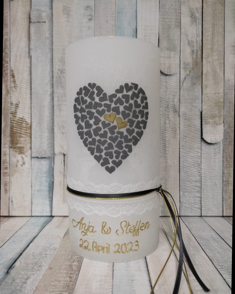 Hochzeitskerze individuell gestaltet Hochzeitskerze