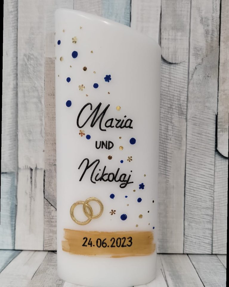 Hochzeitskerze individuell gestaltet Hochzeitskerze