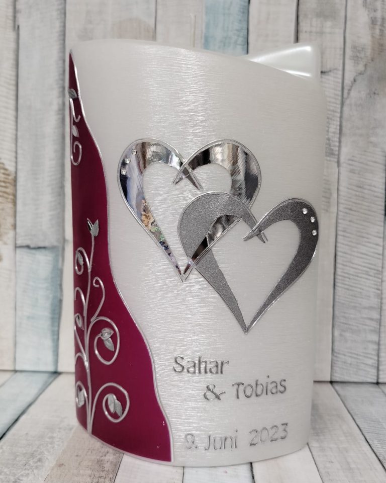 Hochzeitskerze individuell gestaltet Hochzeitskerze