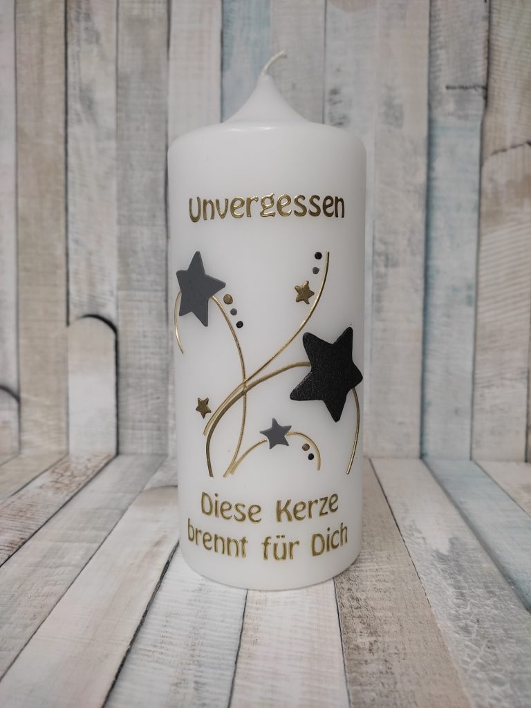 Kerze zur Trauer und zum Gedenken Trauerkerze