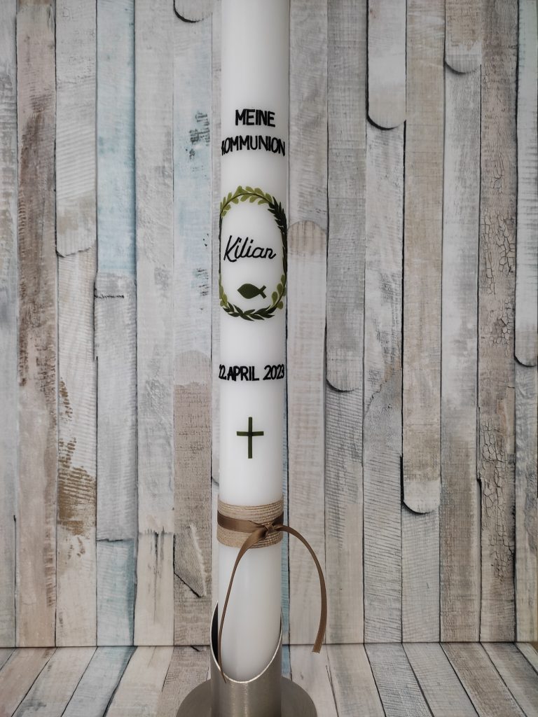 Kerze zur Erstkommunion Kommunionkerze