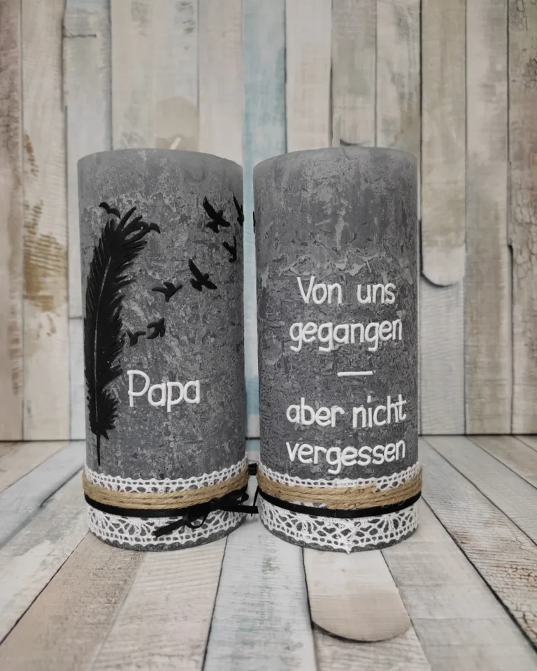 Kerze zur Trauer und zum Gedenken Trauerkerze