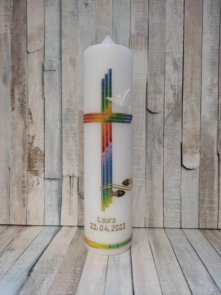 Kerze zur Erstkommunion, Konfirmation oder Firmung Kommunionkerze