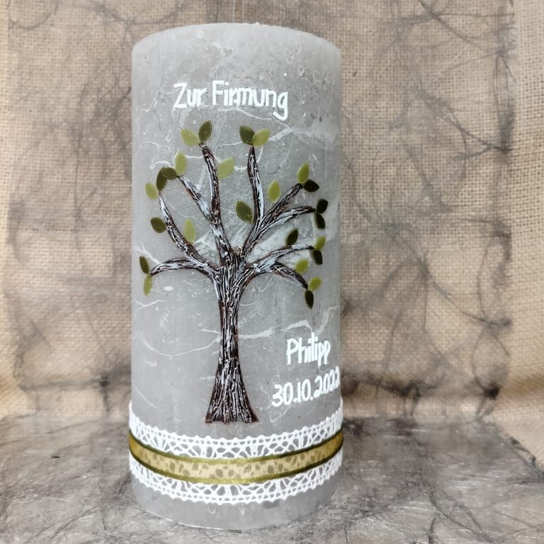 Kerze zur Firmung oder Konfirmation Firmkerze