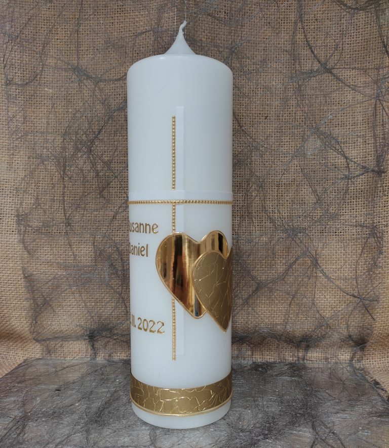 Hochzeitskerze individuell gestaltet Hochzeitskerze